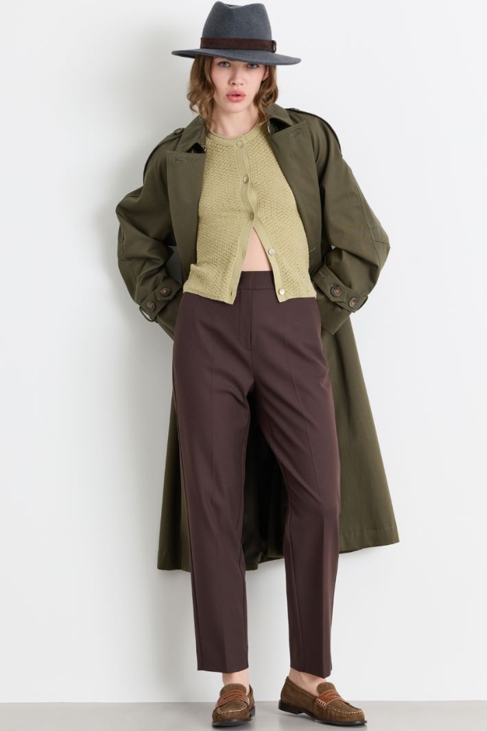 Pantalón de corte ajustado - MARRÓN - Intrend