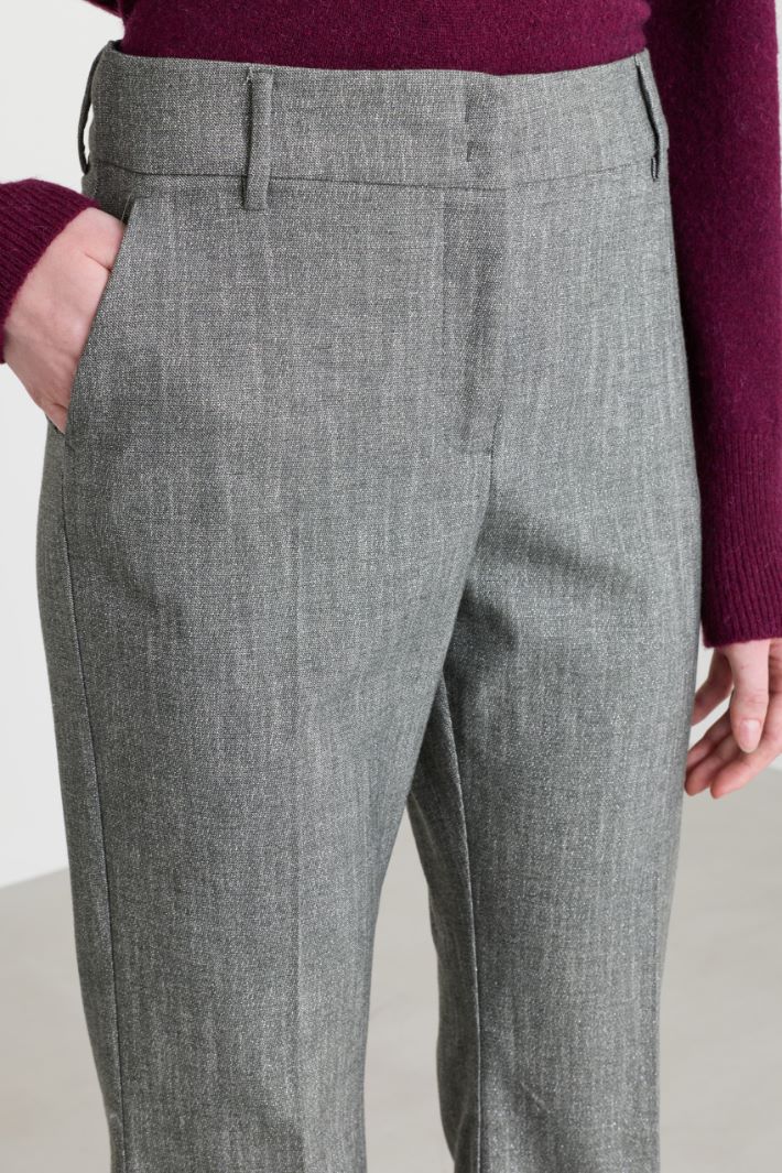 Pantalon flare en twill - GRIS - Intrend - 3