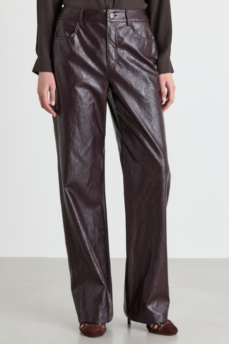 Pantalone in tessuto spalmato