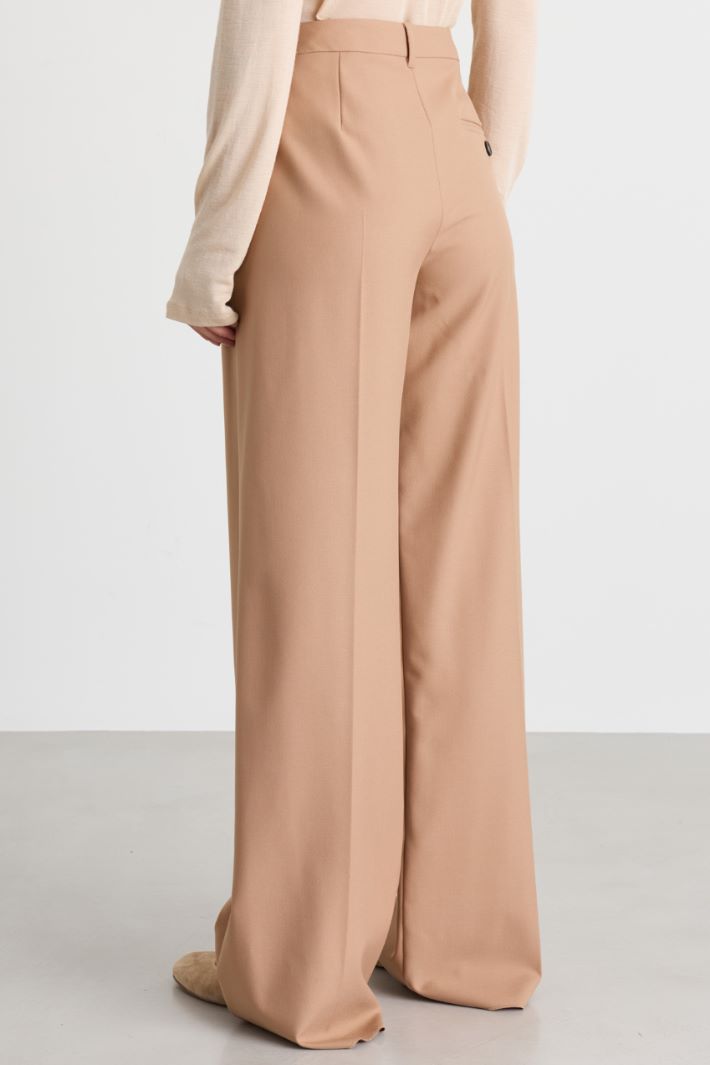 Pantalone ampio in twill stretch - CAMMELLO - Intrend - 4