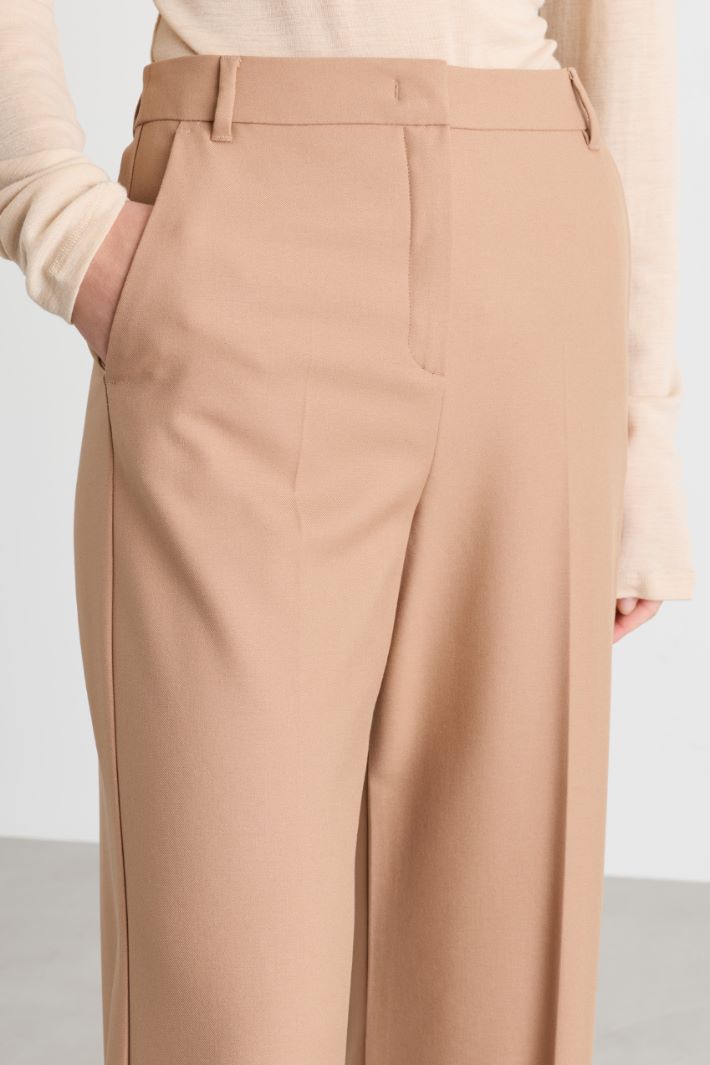 Pantalone ampio in twill stretch - CAMMELLO - Intrend - 3