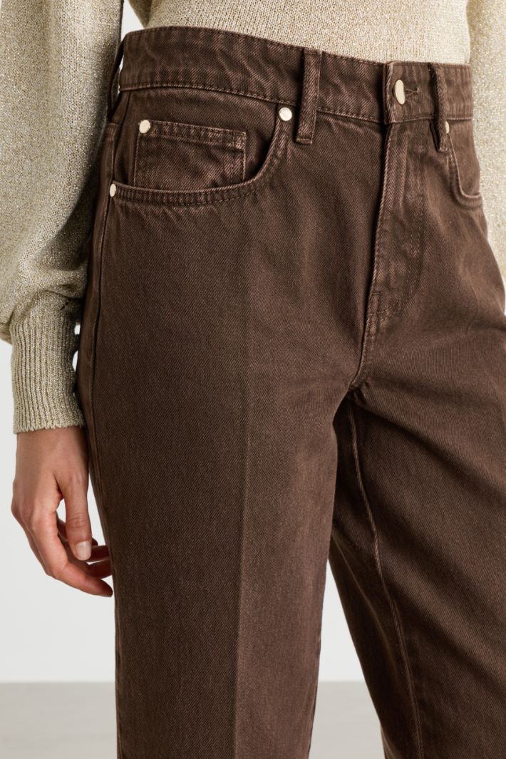 Pantalone dritto in bull - MARRONE - Intrend - 3