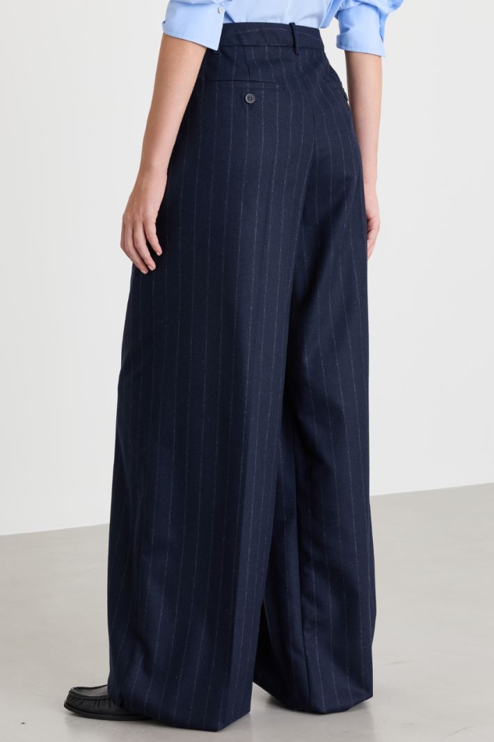 Pantalone gessato - BLU - Intrend - 4