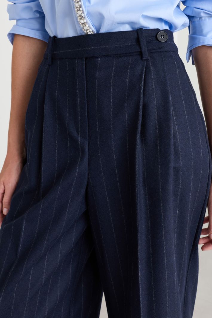 Pantalone gessato - BLU - Intrend - 3