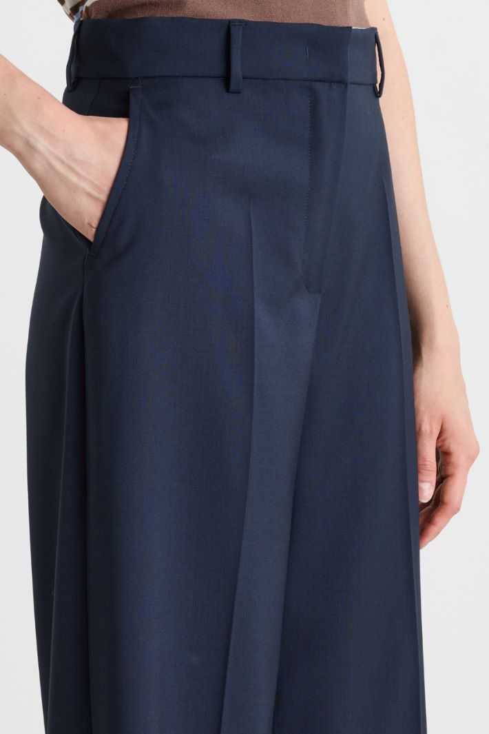 Pantalone dritto in tela - BLU - Intrend - 3