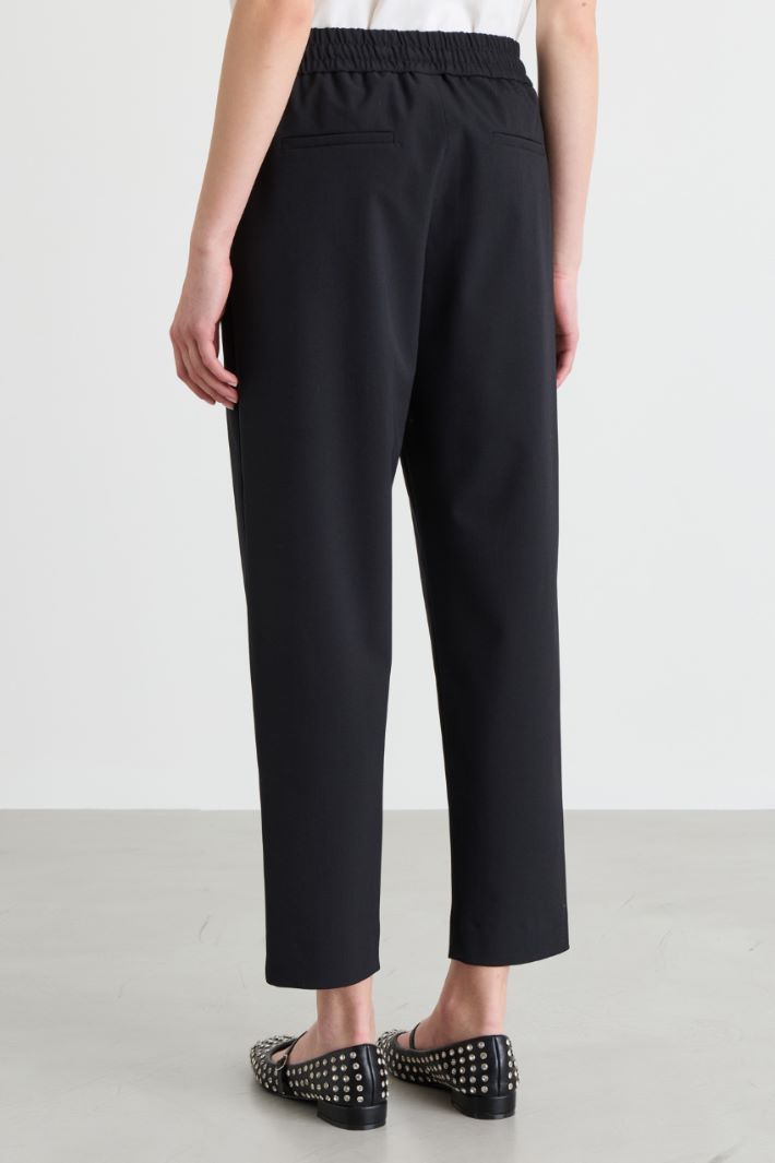 Baggy-fit canvas trousers - BLACK - Intrend - 4