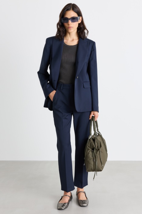 Pantaloni a sigaretta in tela - Intrend
