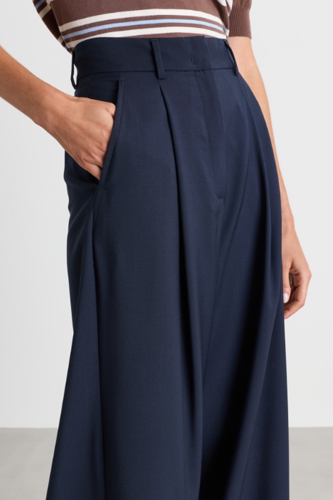 Pantalone ampio in tela