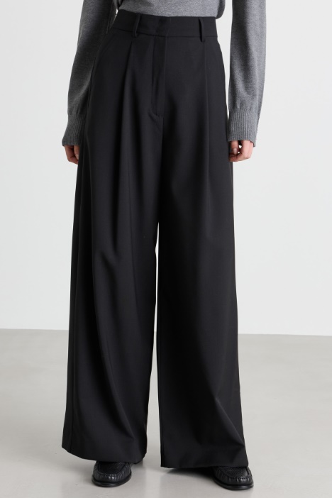 Pantalone ampio in tela