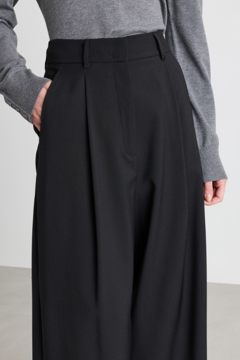 Pantalone ampio in tela