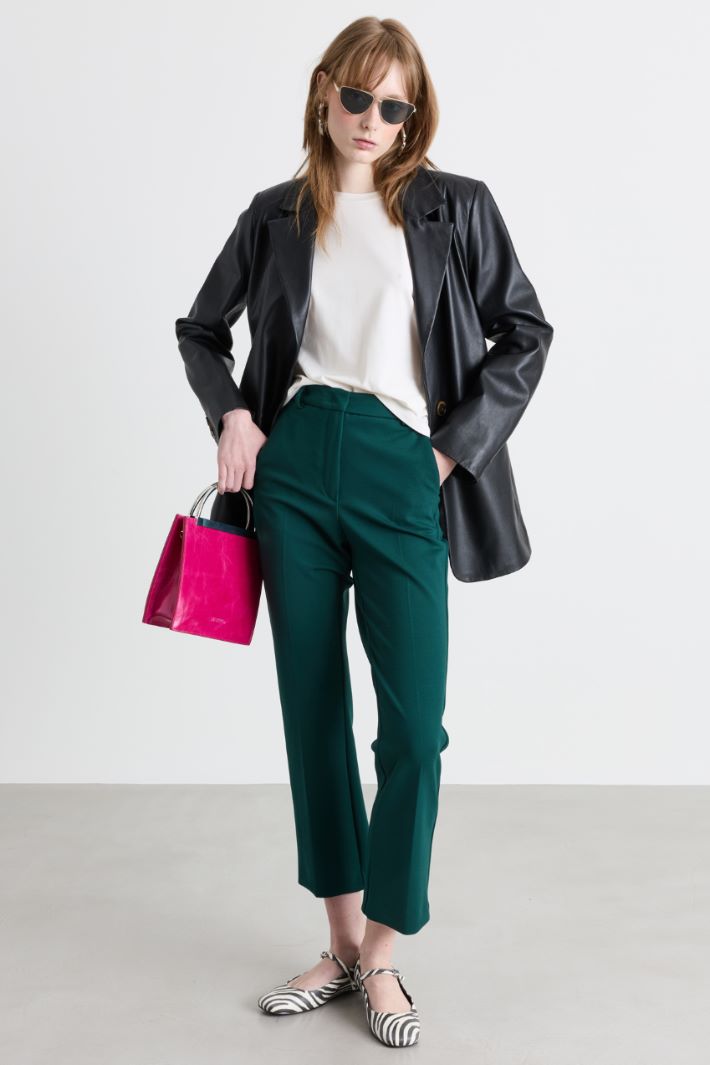 Cady cigarette trousers - GREEN - Intrend