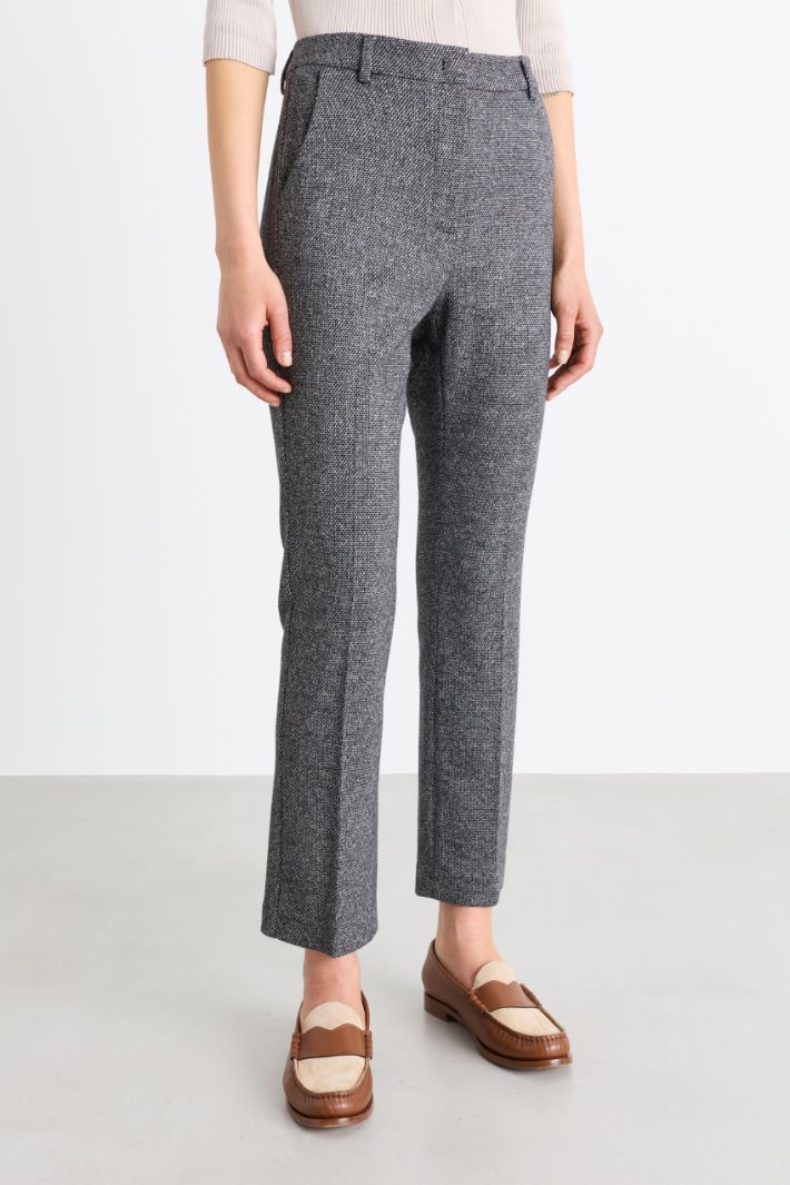 Pantalone a sigaretta con piega stirata - GRIGIO - Intrend - 2