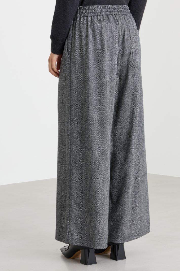 Elasticated-waist trousers - GREY - Intrend - 4