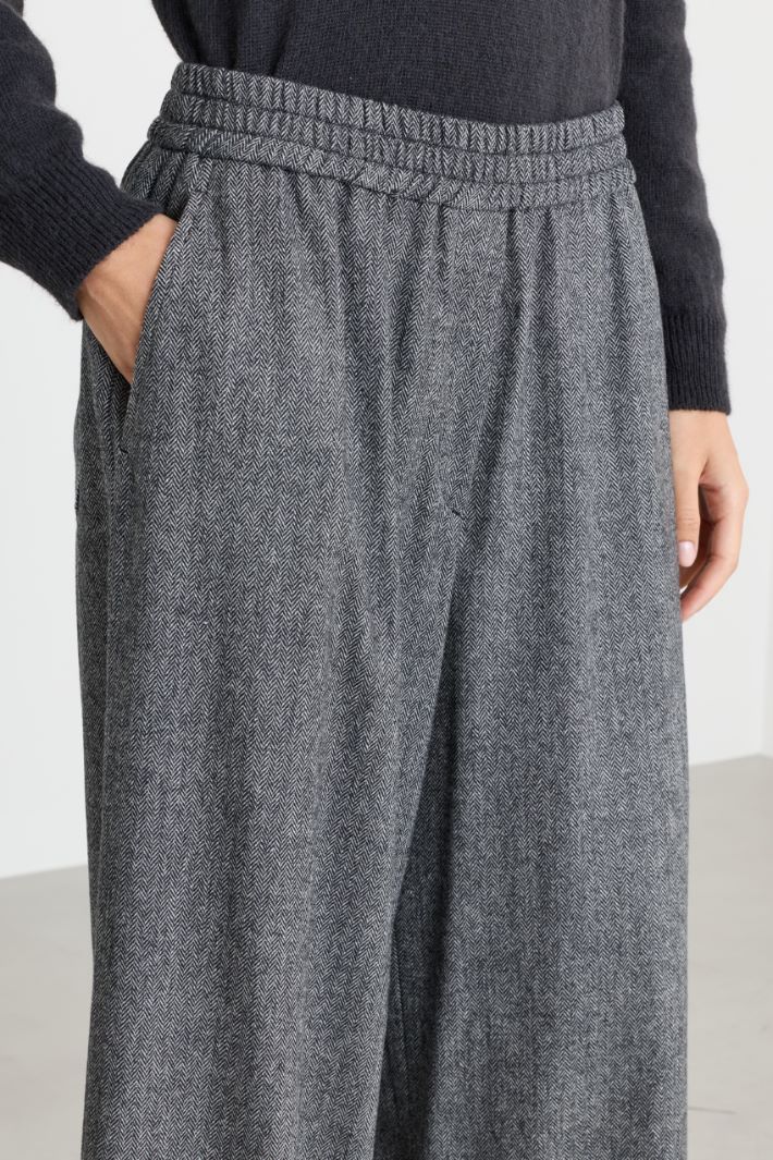 Elasticated-waist trousers - GREY - Intrend - 3