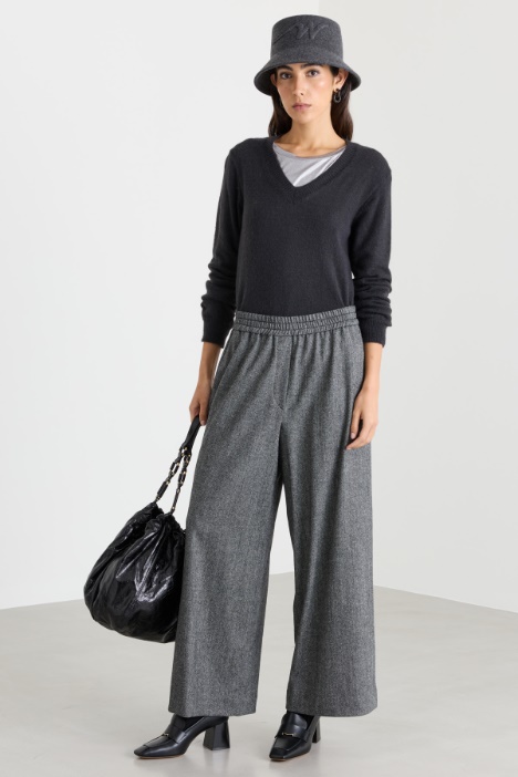 Elasticated-waist trousers - Intrend
