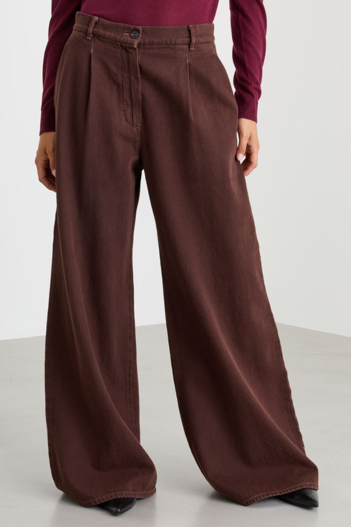 Pantalone in bull - MARRONE - Intrend - 2
