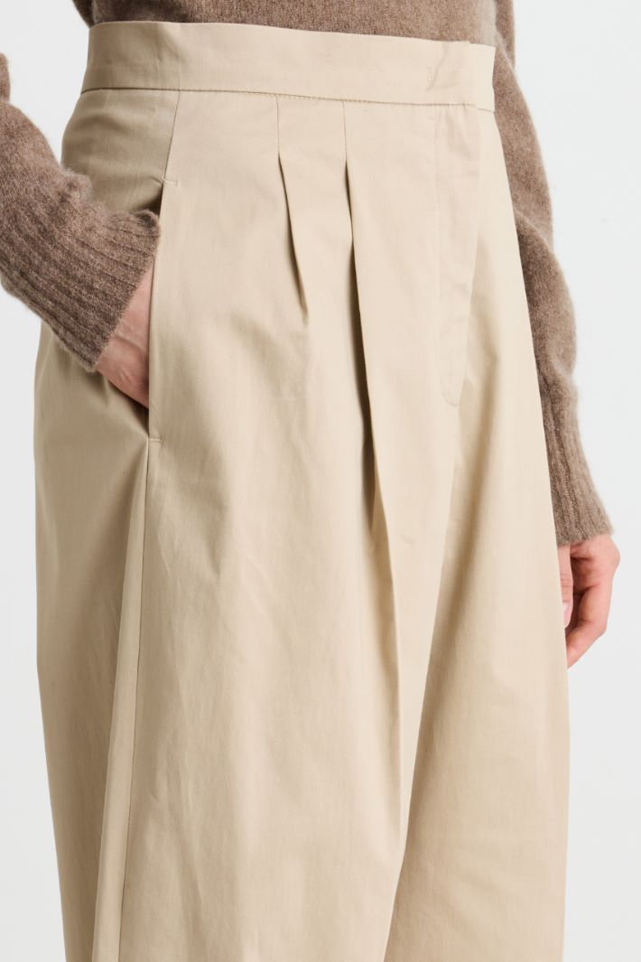 Deep-cuff trousers - BEIGE - Intrend - 3
