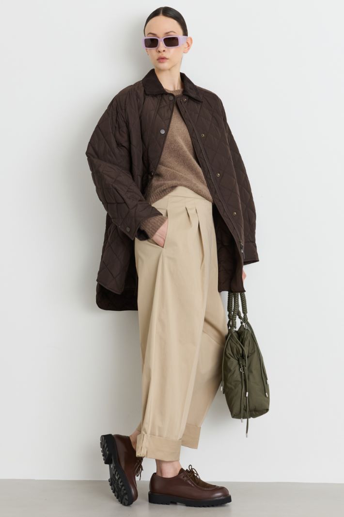 Deep-cuff trousers - BEIGE - Intrend