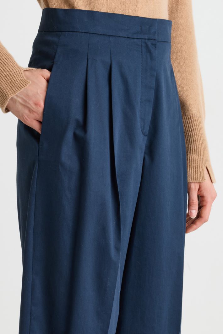 Pantalone con risvolto alto al fondo - BLU - Intrend - 3