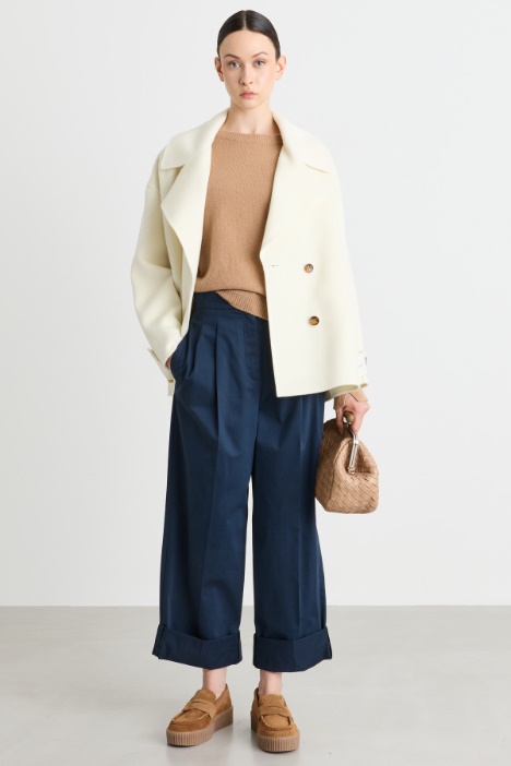 Pantalone con risvolto alto al fondo - Intrend