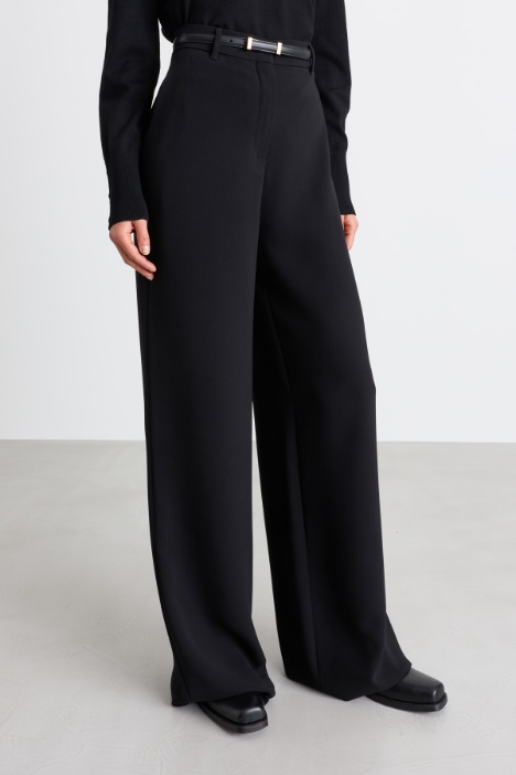 Pantalone largo in cady