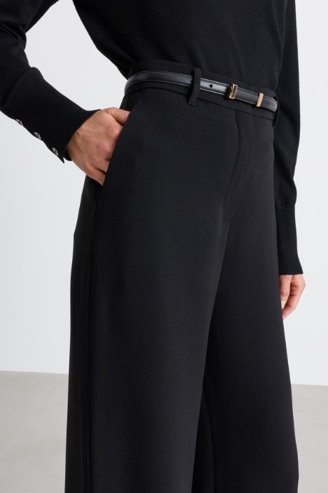 Pantalone largo in cady