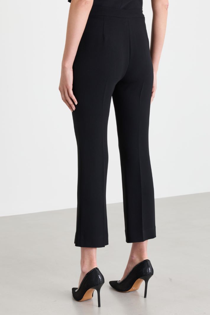 Slim-fit cady trousers - BLACK - Intrend - 4