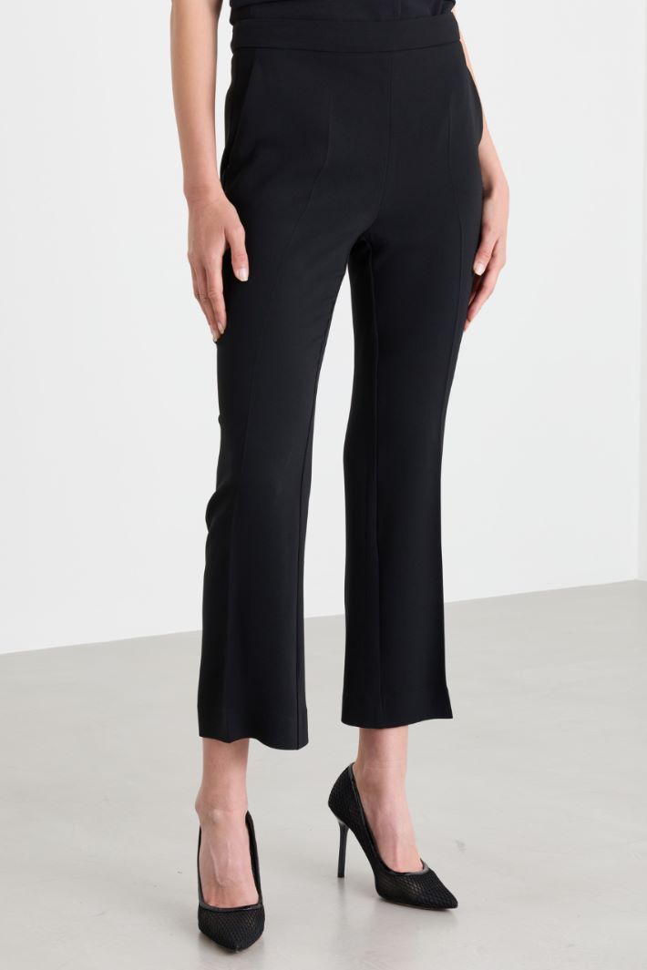 Slim-fit cady trousers - BLACK - Intrend - 2