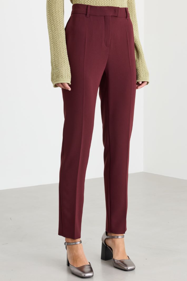 Cady cigarette trousers - BORDEAUX - Intrend - 2