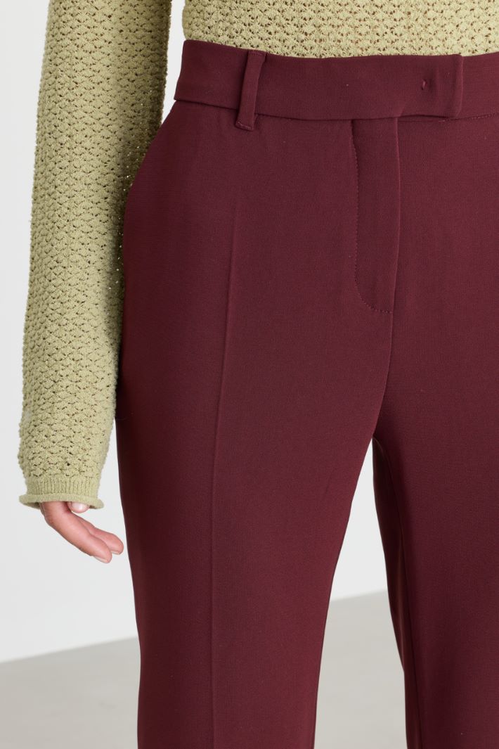 Cady cigarette trousers - BORDEAUX - Intrend - 3