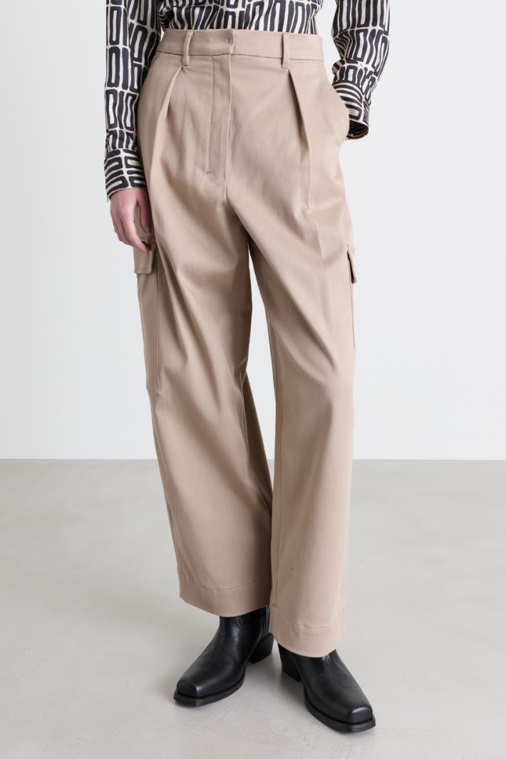 Cargo trousers - BEIGE - Intrend - 2