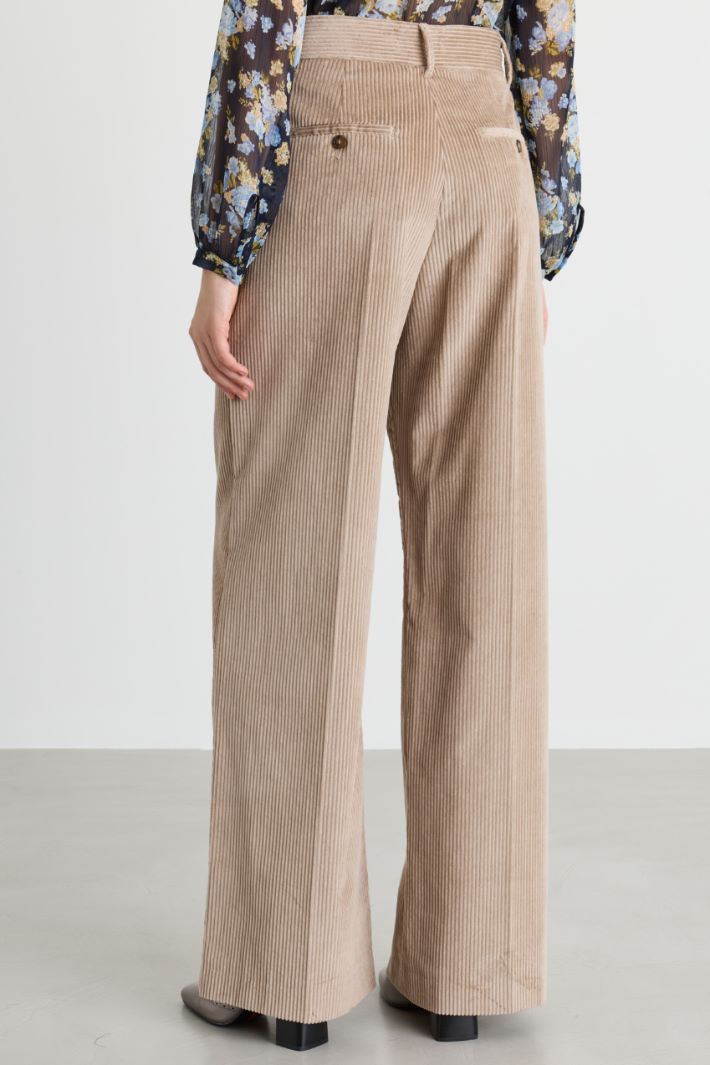 Corduroy trousers - BEIGE - Intrend - 4