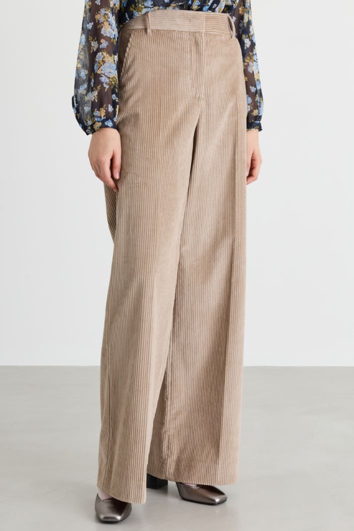 Corduroy trousers - BEIGE - Intrend - 2