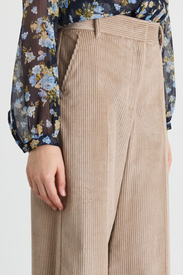 Corduroy trousers - BEIGE - Intrend - 3