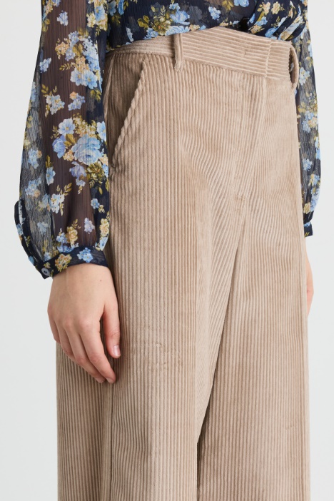 Pantalone in velluto di puro cotone