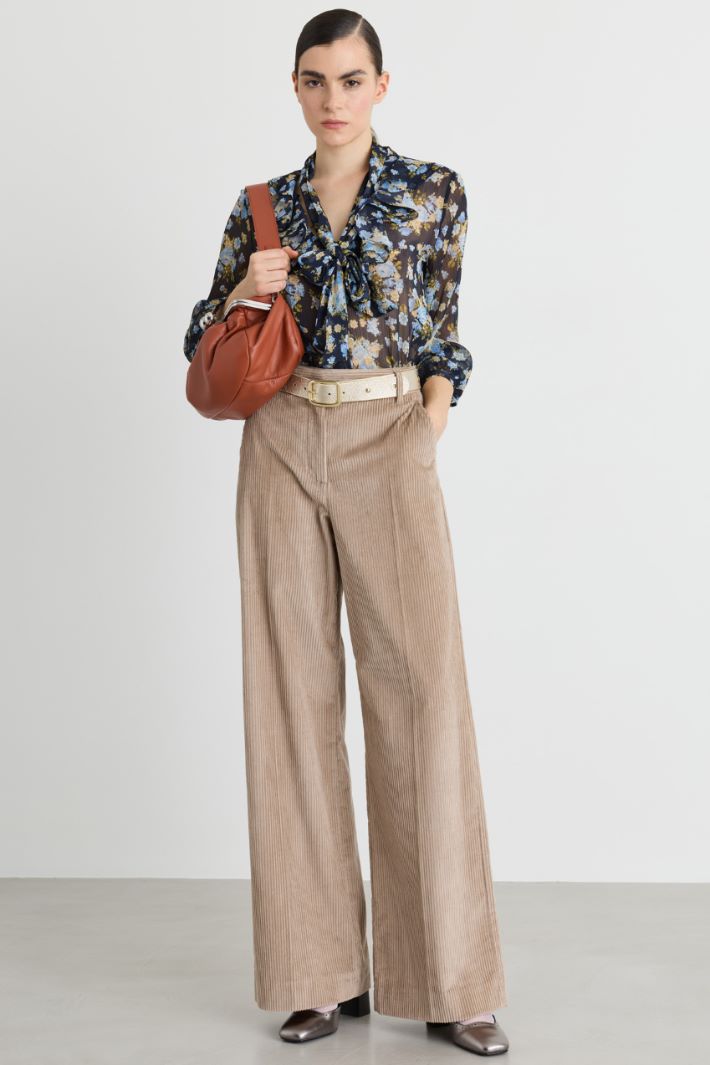 Corduroy trousers - BEIGE - Intrend