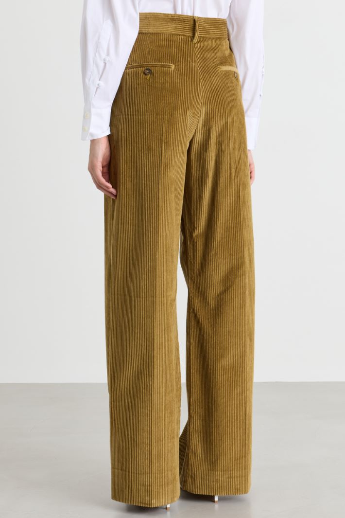 Corduroy trousers - BROWN - Intrend - 4