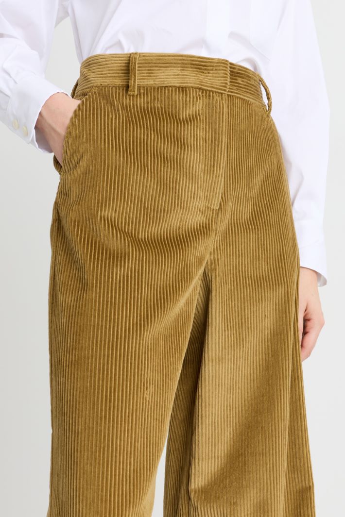 Corduroy trousers - BROWN - Intrend - 3