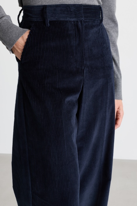 Pantalone in velluto di puro cotone
