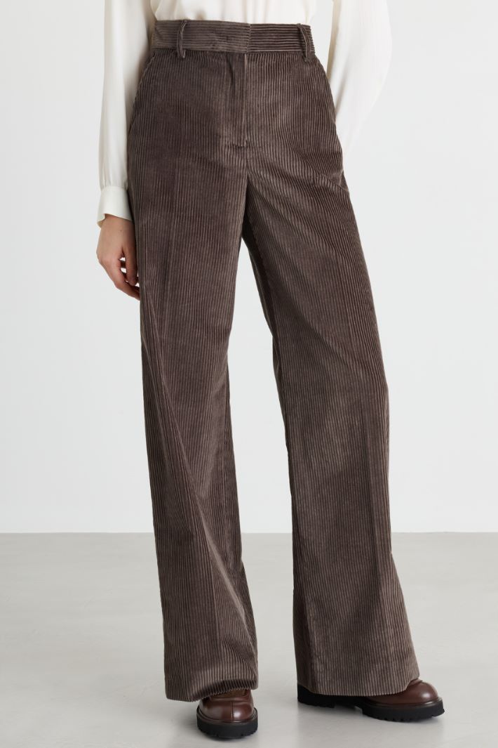 Corduroy trousers - BROWN - Intrend - 2
