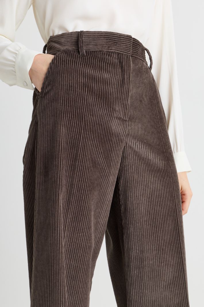 Corduroy trousers - BROWN - Intrend - 3
