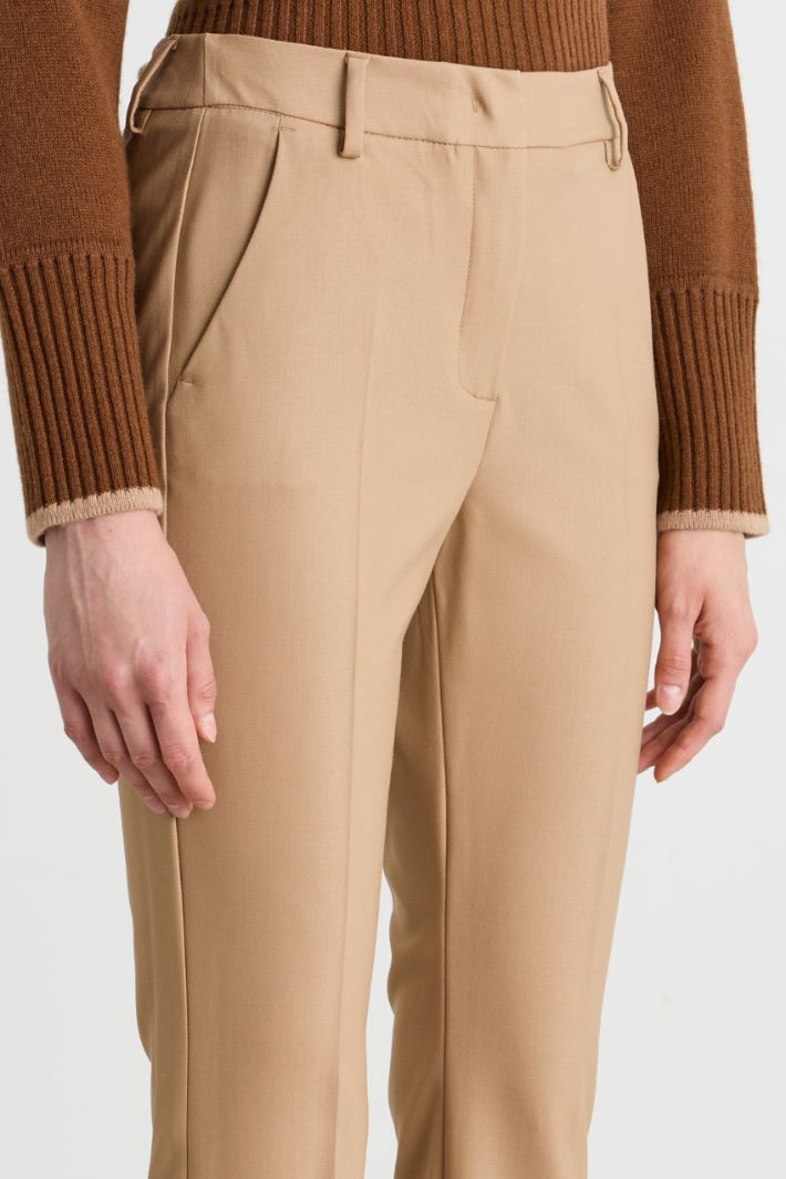 Cropped trousers - CAMEL - Intrend - 3