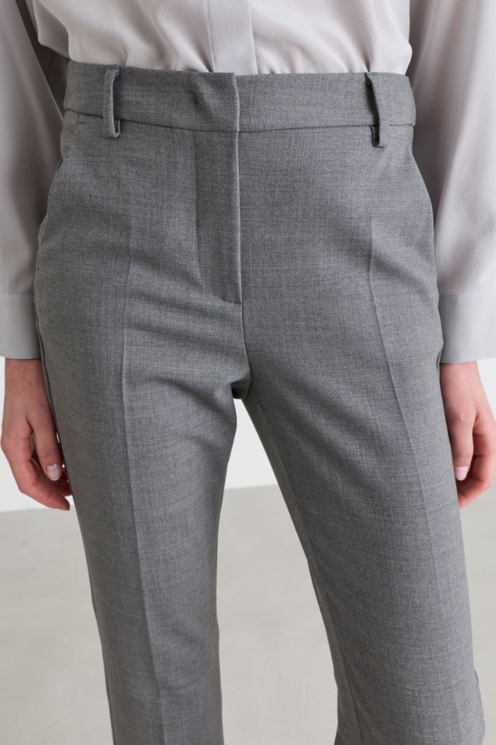 Cropped trousers - GREY - Intrend - 3