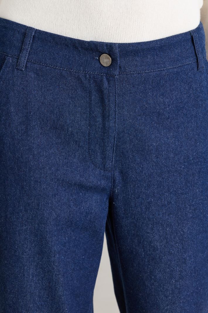 Pantalone ampio effetto jeans - BLU - Intrend - 3