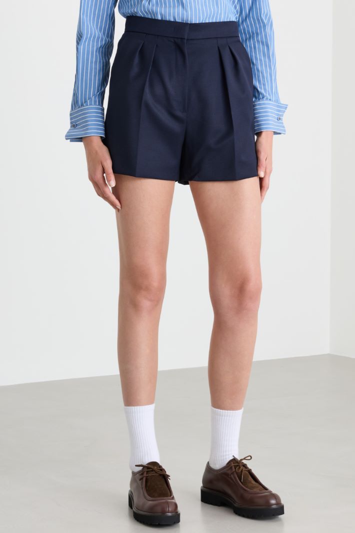 Short con doppia pinces - BLU - Intrend - 4