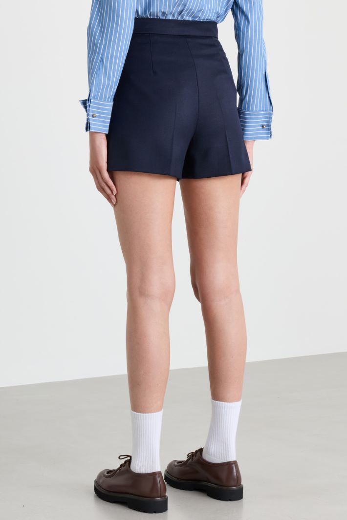 Short con doppia pinces - BLU - Intrend - 3