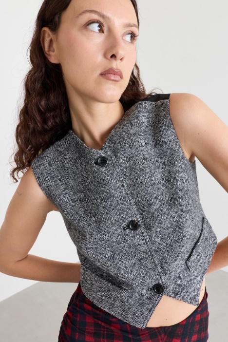 Gilet in tweed