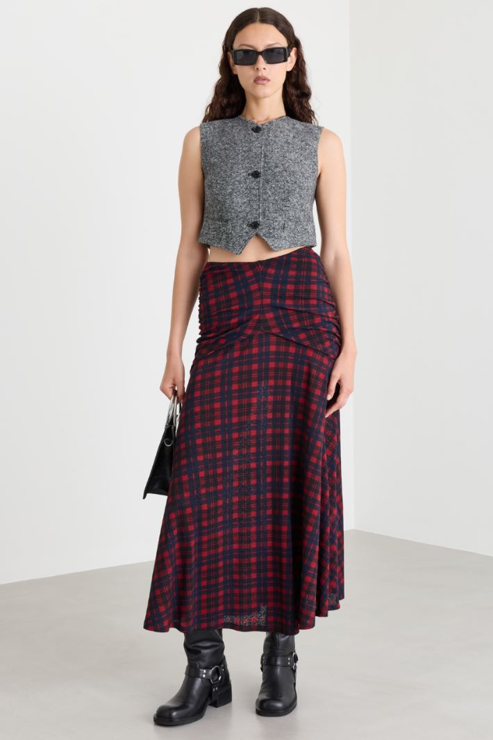 Tweed waistcoat - GREY - Intrend