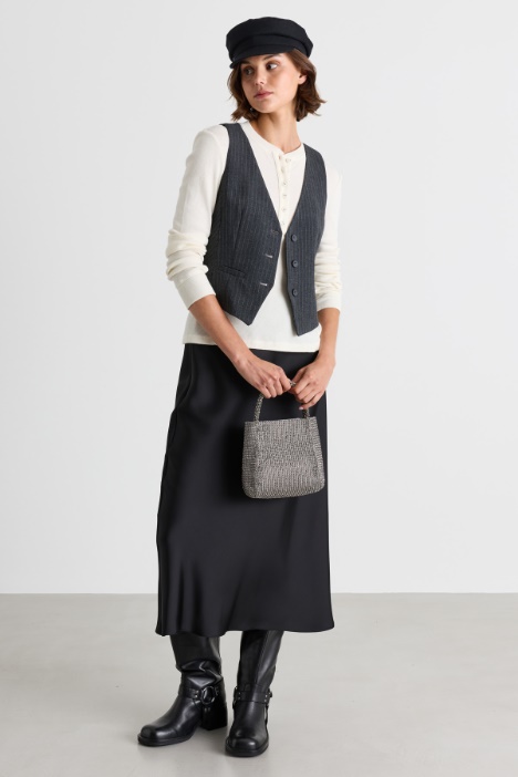 Gilet corto gessato - Intrend