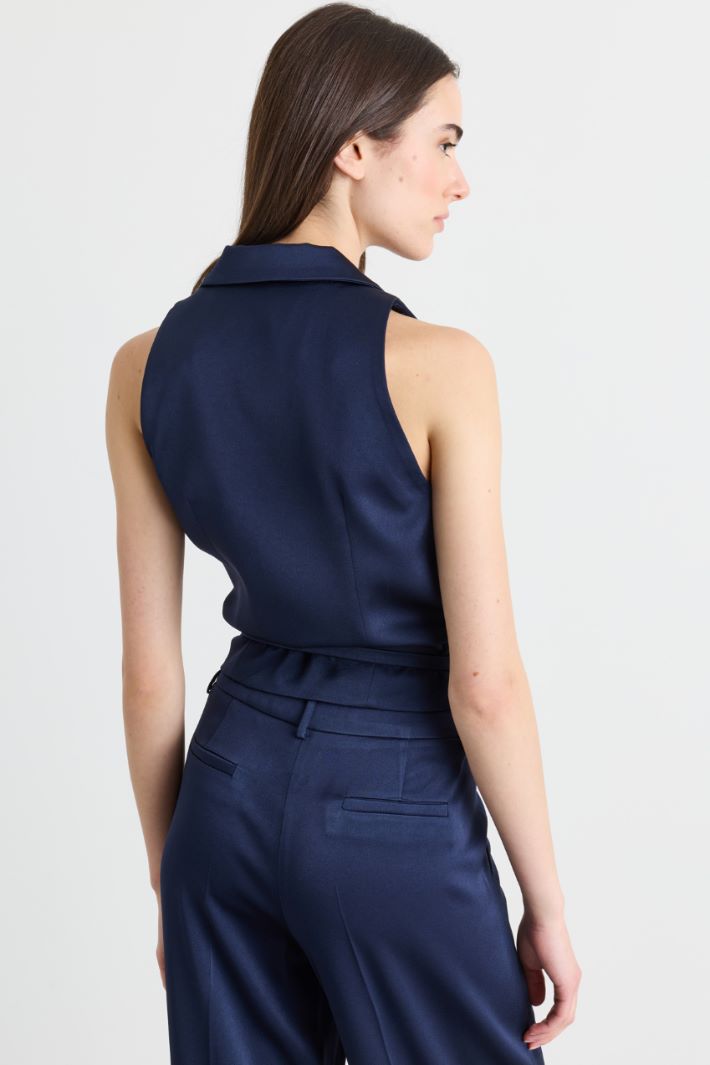Gilet in raso - BLU - Intrend - 4